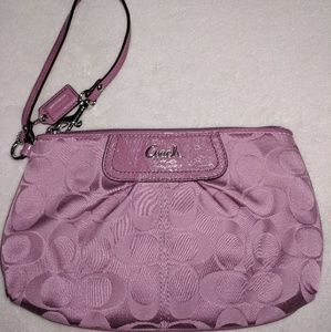 Coach Signature Sateen Large Wristlet